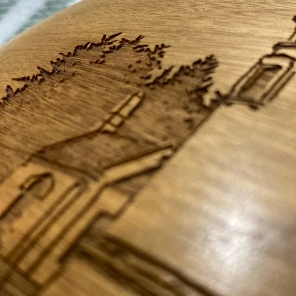 Umpqua River, Oregon 5” Myrtlewood Engraved Plaque by Steven Smith-Oregon Lights - Picture 7 of 8